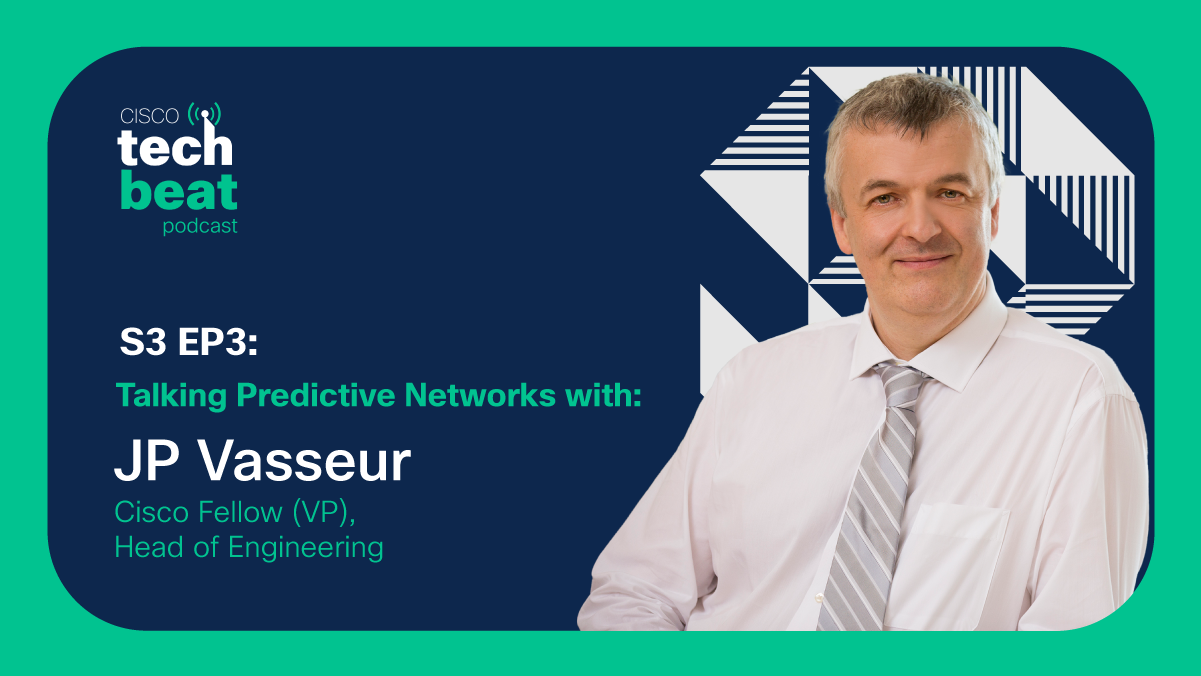 Cisco Tech Beat podcast artwork featuring JP Vasseur